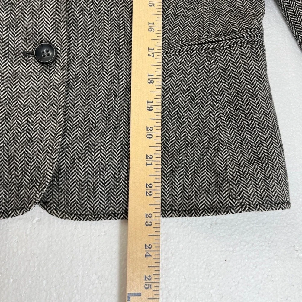 Gerry Weber Womens Herringbone Tweed Blazer Size 8‎ Embroidered Detail